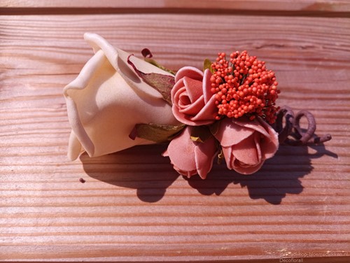 Corsage Roos Autumn CPA 867 Cava Cava orange Maatwerk corsage
