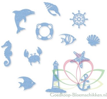 Vilt sortiment Maritiem Blauw pakje 12 stuks Maritiem
