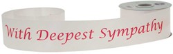 Lint 2 inch x 50 yards with Deepest Sympathy Poly Ribbon - W Lint Herdenking