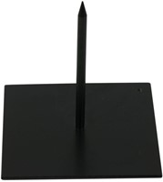 Actie Metaalstaander / Metalen pin standaard Basic Iron Foot 12*12*12cm +/- 12 cm. - zwart met klein gaatje in de voet