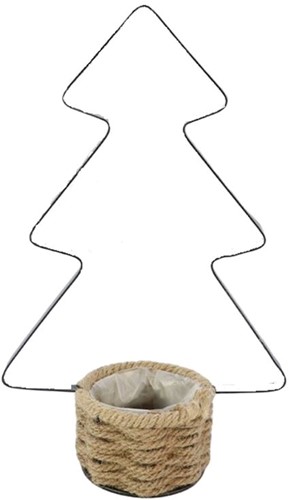 Planter met frame Kerstboom Elementary L13.0w27.0h42.0 Frame kerstboom