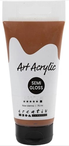 Allesverf Acryl 75 ml Semi glanzend, dekkend Raw Sienna Acrylverf 