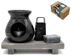 Actie With love, seasons giftbox Duo Candle pink flower Kaarsen in kandelaars leuk cadeautje voor verjaardag, bedankje, moederdag etc