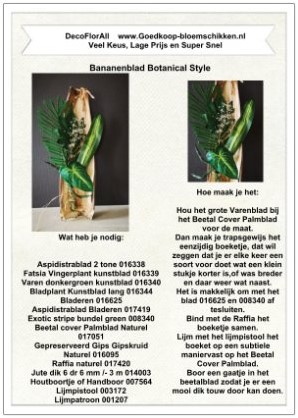 1 Werkbeschrijving sparen max 1 per klant Bananenblad - Bananenblad klik voor eigen keuze