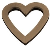 OASIS® NAYLORBASE® BIO Heart Compostbase 43 x 43 x 5 cm Open hart Biologisch afbreekbaar hart voor bloemschikken, feest of herdenking