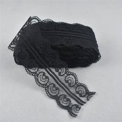 Budget Lint Kant Zwart +/-45mm 10 yard Kant 45 mm