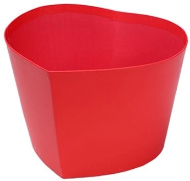  Actie Bloemendoos [ zonder deksel] 14cm ROSE BOX Hartvorm karton Rood Flowerbox Cadeaudoos voor bv rozen
