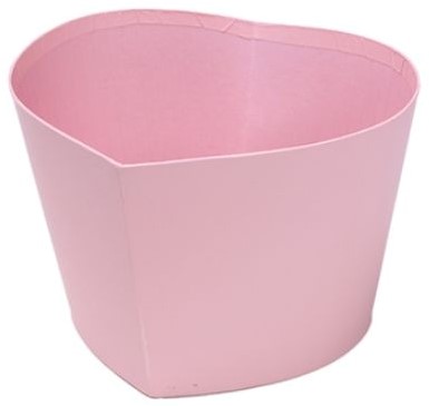 Actie Bloemendoos [ zonder deksel] 14cm ROSE BOX Hartvorm karton Roze Flowerbox Cadeaudoos voor bv rozen