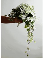 Corsage pick white kunst Stephanotus, 3 bloemen per stuk voor bruidsboeket of om corsage te maken-2