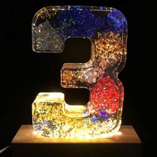 Siliconenmal 16 cm Cijfer 3 voor Epoxy Resin 