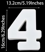 Siliconenmal 16 cm Cijfer 4 voor Epoxy Resin 