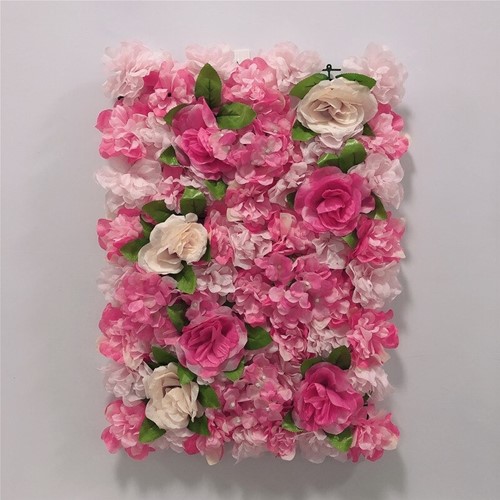 Flowerwall Flower Wall 40*60cm. D Pink, Champagne Roos Hortensia Flowerwall de Luxe, mooi vol