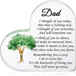 Hart van Epoxy met Levensboom DAD 10*1 cm Gift, geschenk, cadeau, herinnering