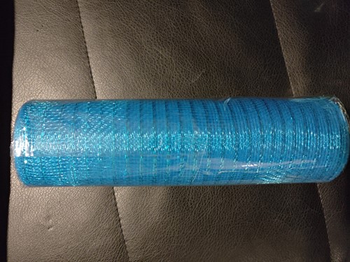 Decomesh Deco mesh voor kransen en inpakken AzuurBlauw rol Decomesh