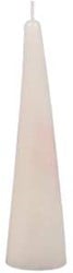 Actie Kaars kegelvorm 50x200mm Frosted White Witte Kaars kerstboomvorm 28h