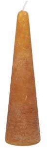 Actie Kaars kegelvorm 41x150mm Frosted Copper Koperkleurige Kaars kerstboomvorm 14h