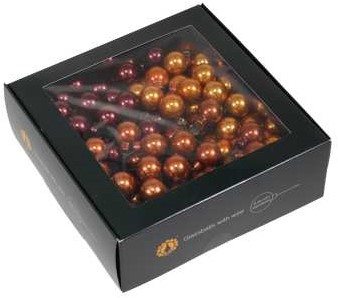 Balletjes op Draad - Kerstballen van Glas Zwarte Truffel 20 mm (Box van 144) Bijzondere Decoratie voor Kerst