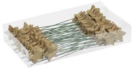 Glitter Sterren 40 mm doosje Goud +/- 60st Decoratiesterren