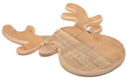 Actie Houten Rendierkop Wooden plate Borrelplank Broodplank Rendier36*40cm Broodplank kerst Borrelplank