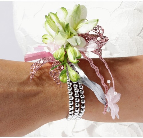 Corsage Polscorsage Delicate Kids Zilver Alleen voor smalle polsen 3-8 jaar