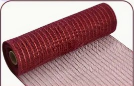 Decomesh Deco mesh voor kransen en inpakken Donkerrood Bordeaux rol Decomesh