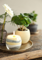 Burning Candle Kaarsenzand & Pearl Sand 400g Light green incl 4 lonten +/- 50 branduren-2