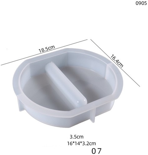 Siliconenmal Plat plat recht 07 voor excl reageerbuis voor Epoxy Resin 