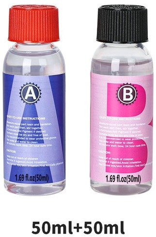 Epoxy Giethars A en B 1:1   50+50ml Clear Epoxy Resin Crystal Clear Art Resin
