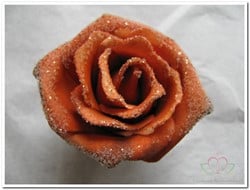 foam Rose Emilia 6cm. snow Rusty / stuk per stuk