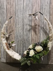 Frame Moon 38x10x44 cm Ongelakt Doos 12 stuks