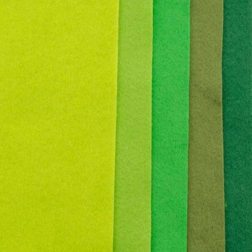 Viltlapjes pak van 10 lapjes +/- 20x30cm. 1mm dik Groentinten Kit 2 Viltlapje 20x30cm. 1mm