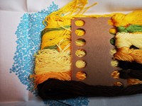 Borduurpakket ook geschikt voor starters Gele bloesem   Zonder ring, set bestaat uit: zie omschrijving:-3