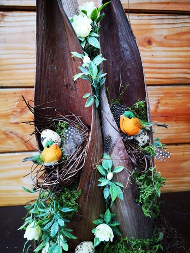 Coco TUBE zak per 3st Cocoblad gesloten Naturel! excl decoraties