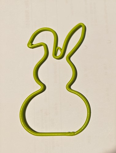 Metalen frame Haas haasje hangend oor hanger 15 cm Lime green Limegroen OP=OP Hang Metal Bunny eenmalig artikel