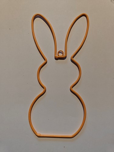 Metalen frame Haas haasje staand oor hanger 15 cm Apricot OP=OP Hang Metal Rabbit eenmalig artikel