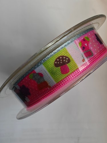 Lint Patchwork Christmas Ribbon In 16mm rol 20m OP=OP bedrukt lint