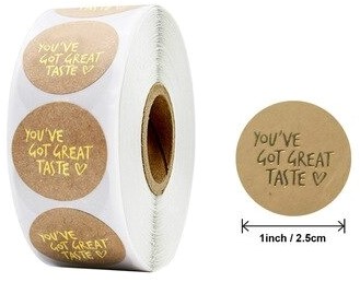 500 Stickers Labels You have great taste Sluitsticker