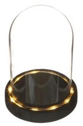 Actie Stolp met Led verlichting Black Bell 12 cm diameter 16.5cm hoog stolp met LED
