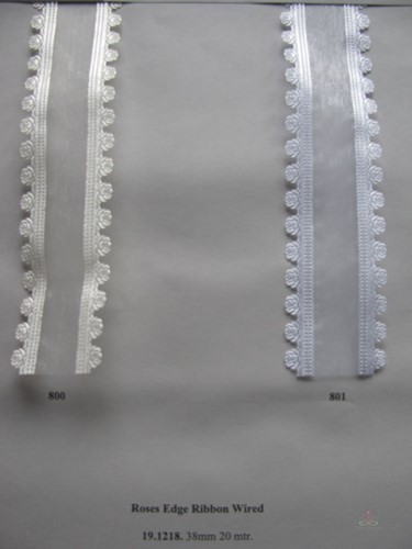 Lint Roosrand en draad 38mm rol 20meter - 800 Pearl Champ Lint Kant Wit