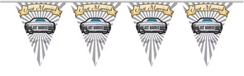 'Vlaggenlijn ''''Just Married'''' 6 m' 'Vlaggenlijn ''''J'