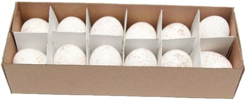 Kippeneieren Gespikkeld. vergelijkbaar met Kalkoeneieren 12 stuks echte leeggeblazen eieren voor decoratie