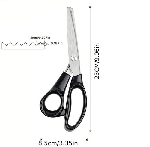 Kartelschaar Kartel Schaar Textielschaar 23cm driehoek 5mm Pinking Sheers. Professional Tailer Scissor-3