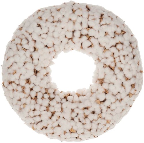 Krans met katoen, Cotton Pods 55 cm. Krans Cotton Pods