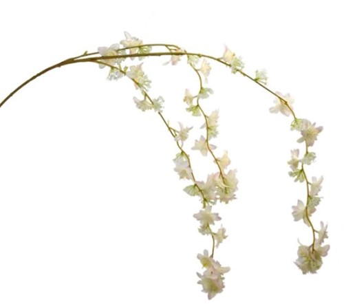 Bloesemtak kersenbloesem 108cm TRAILING CHERRY BLOSSOM SPRAY IVORY/LIGHT PINK bloemtak Japanse kers