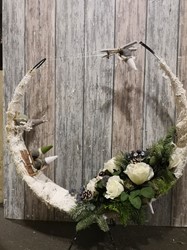 Frame Moon 38x10x44 cm ONGELAKT/st