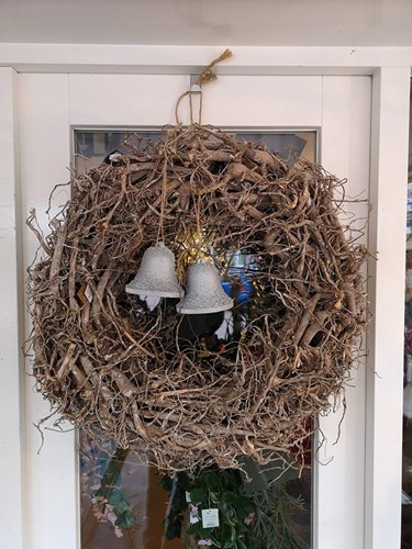 Kerstklok Kerstbel Styropor 9 cm. met kleine manco Piepschuim lees omschrijving