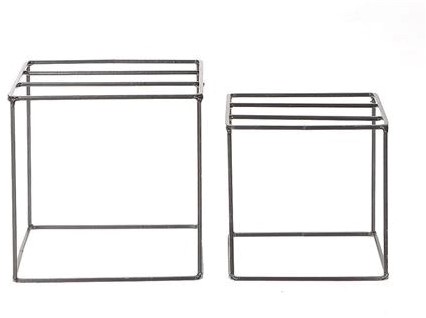 Kubus metaal Display Presentation Block Square set van 2 Grootste is 18*18cm decoratie en bloemschikken