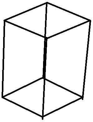 Frame zwaar ijzer Kubus 60*30cm onbehandeld zo van de smid