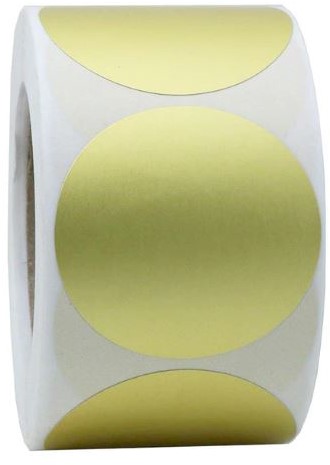 500 GOUDEN Blanco Stickers Labels 2.5 cm 1" Sluitsticker om zelf op te printen