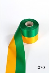 Nationaal vlag Lint Groen/Geel oa den Haag 100 MM breed, per ROL 25m LINT VLAG  Zijde Superkwaliteit!